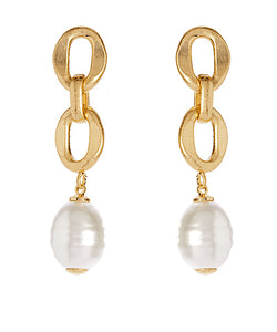 Chain & Pearl Drop Earring