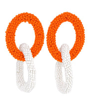 Load image into Gallery viewer, Oval Linked Seed Beads Earrings
