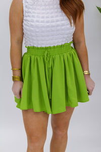 My Flare Flowy Shorts-Green