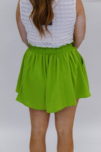 My Flare Flowy Shorts-Green