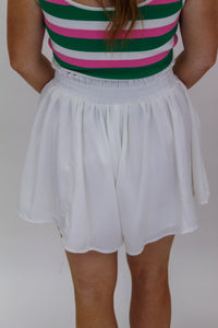 My Flare Flowy Shorts-White