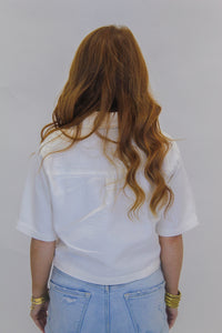 Carter Denim Top- White