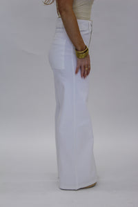 Into You High-Waist Straight Wide Pants- White