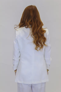 Miles Collared Blazer- White