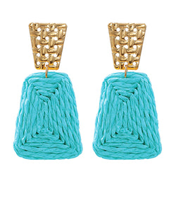 Raffia 2 Trapezoid & Textured Earrings