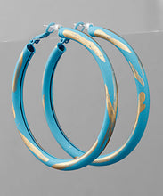 Load image into Gallery viewer, Gold Line Paint Hoops
