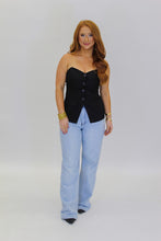 Load image into Gallery viewer, Dallas Strapless Sweetheart Top- Black
