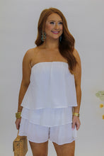 Load image into Gallery viewer, Pure Heart Tiered Romper- White
