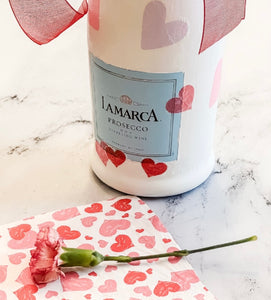 GALENTINE PARTY- DIYing Decoupage Champagne Bottle