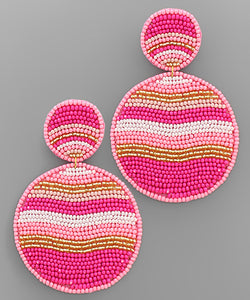 Wave Pattern Beaded Earrings