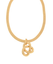 Load image into Gallery viewer, Bold Love Knot &amp; Snake Chain Necklace
