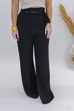 Load image into Gallery viewer, Rexa High Waist Wide Leg Pants- Black
