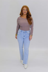 Bella High Rise Raw Hem Jeans