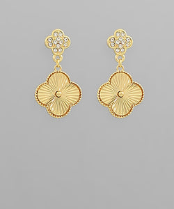 Double Clover Drop Earring