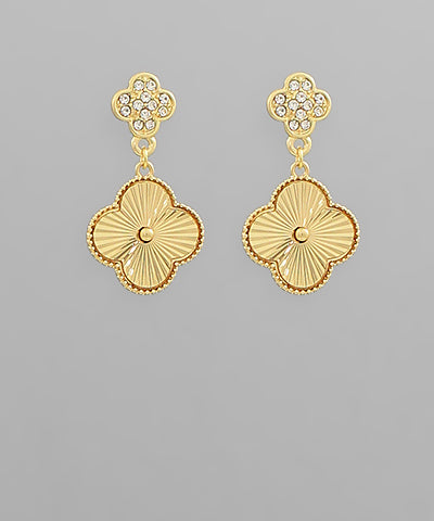 Double Clover Drop Earring