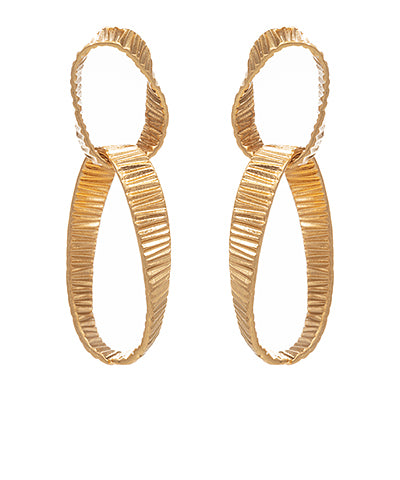 Linked Double Ring Earrings