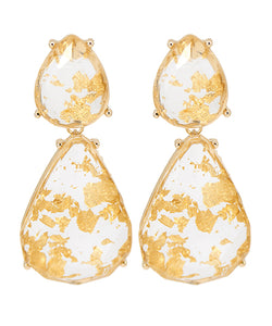 Flake Double Ice Teardrop Earrings