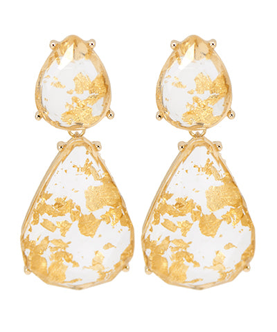 Flake Double Ice Teardrop Earrings