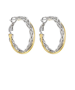 Two-tone Braided Cable Hoops