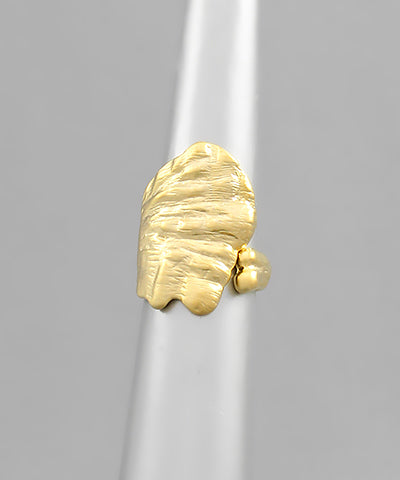 Brass Textured Open Ring