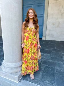 Ricki Smocked Floral Midi Dress