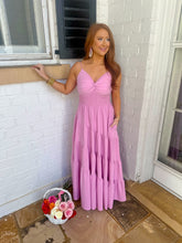 Load image into Gallery viewer, Lilly Tiered Ruffle Maxi Dress -Pink
