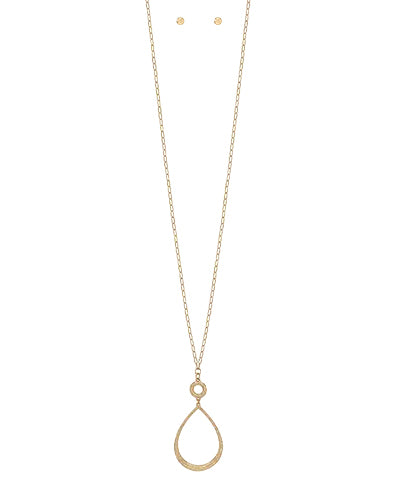 Long Pendent Teardrop Necklace