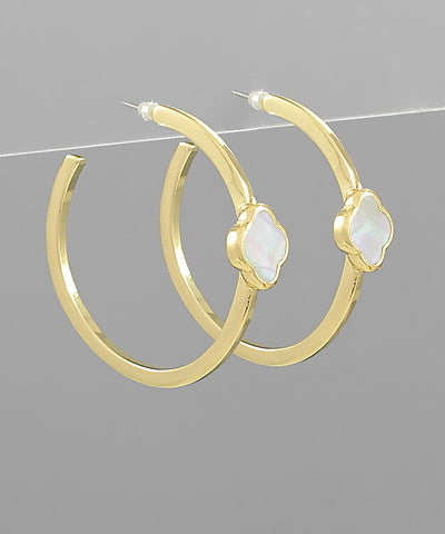 Clover Accent Metal Hoops