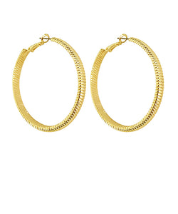 Snake Chain Hoops