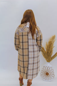 Find Me Plaid Midi Shacket