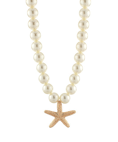 Bold &  Textured Starfish Pearl Necklace