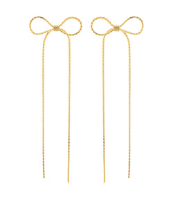 Bow Chain Drop Earrings