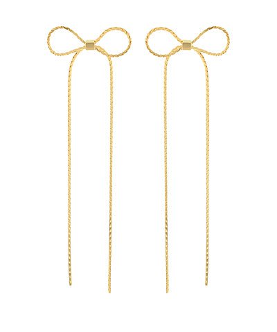 Bow Chain Drop Earrings