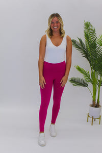 Active Life High Waisted Leggings- Magenta