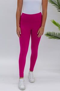 Active Life High Waisted Leggings- Magenta