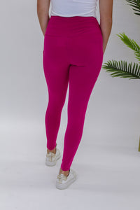 Active Life High Waisted Leggings- Magenta