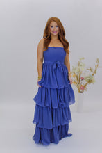 Load image into Gallery viewer, Tiered Ruffle Maxi Dress- Midnight Blue
