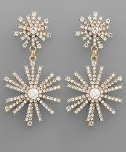 Load image into Gallery viewer, Crystal Double Sunburst Earrings
