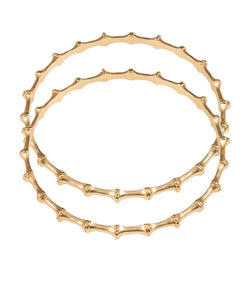 Row Bamboo Shape Metal Bracelet