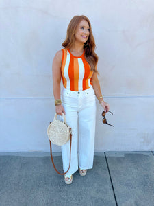 Easy Wide Leg Jeans - White