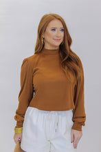 Load image into Gallery viewer, Urban Mock Neck Knit Top- Camel
