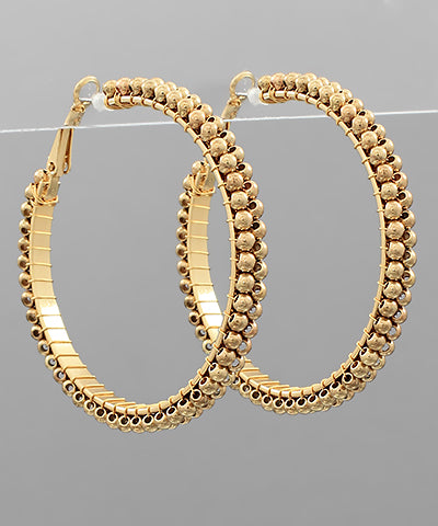 Double Lined Studded Hoops