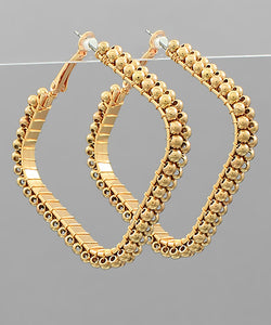 Doubled Lined Square Hoops