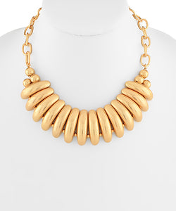 Vintage Dome Shape & Chain Necklace