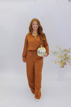 Load image into Gallery viewer, Avery Satin Set Top- Rust
