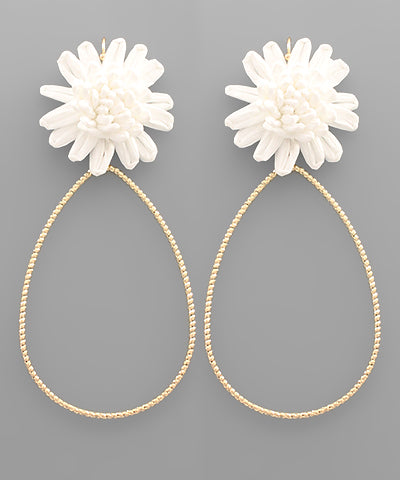 Flower Teardrop Earrings