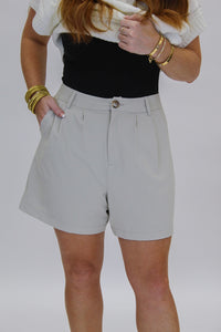 Autumn High Waisted Shorts-Ash