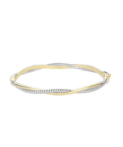 Two Tone Twist Cable Bracelet