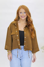 Load image into Gallery viewer, Iris Satin Collar Top/ Jacket- Brown
