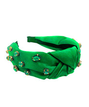 Load image into Gallery viewer, Jewel Stationed Knotted Headband
